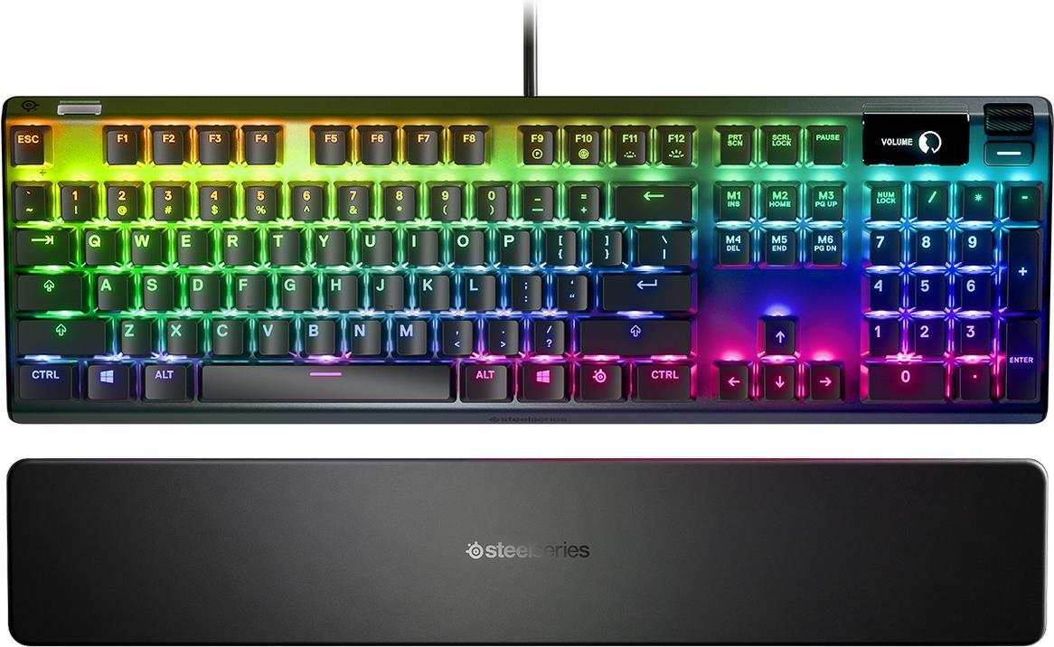 Купить SteelSeries Apex 7 - Tastatur - mit Display - backlit - USB - Deutsch - Tastenschalter: SteelSeries QX2 brown (64784) в магазине wardena.ru