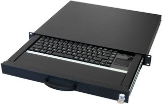 Купить Aixcase AIX-19K1UKDETP-B - Tastaturschublade mit Tastatur und integriertes Touchpad mit zwei Maustasten - Schwarz, RAL 9005 - 1U - USB - 48.3 cm ( 48,30cm (19") ) в магазине wardena.ru