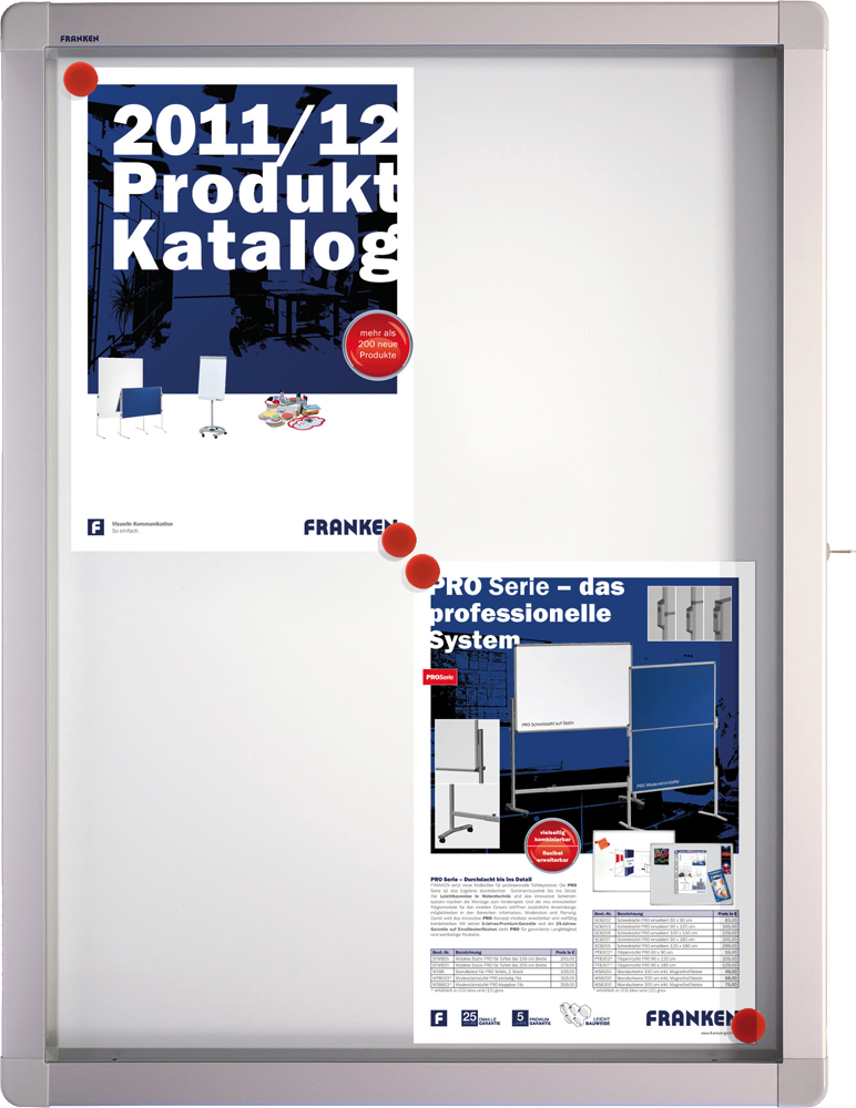 Купить FRANKEN Schaukasten ECO für 4x DIN A4, Metall-Oberfläche Maße: (B)530 x (T)45 x (H)704 mm, Flügeltüren, robuster (SK4SE) в магазине wardena.ru