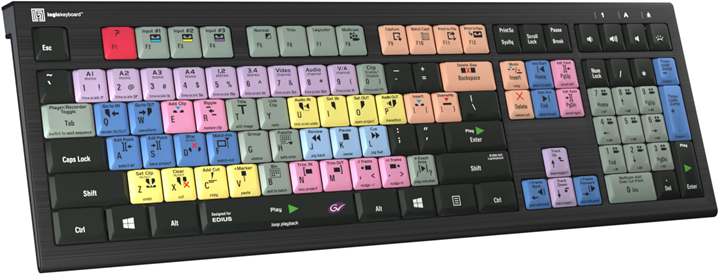 Купить Logickeyboard LKB-EDIUS-A2PC-DE Tastatur USB QWERTZ Deutsch Schwarz (LKB-EDIUS-A2PC-DE) в магазине wardena.ru