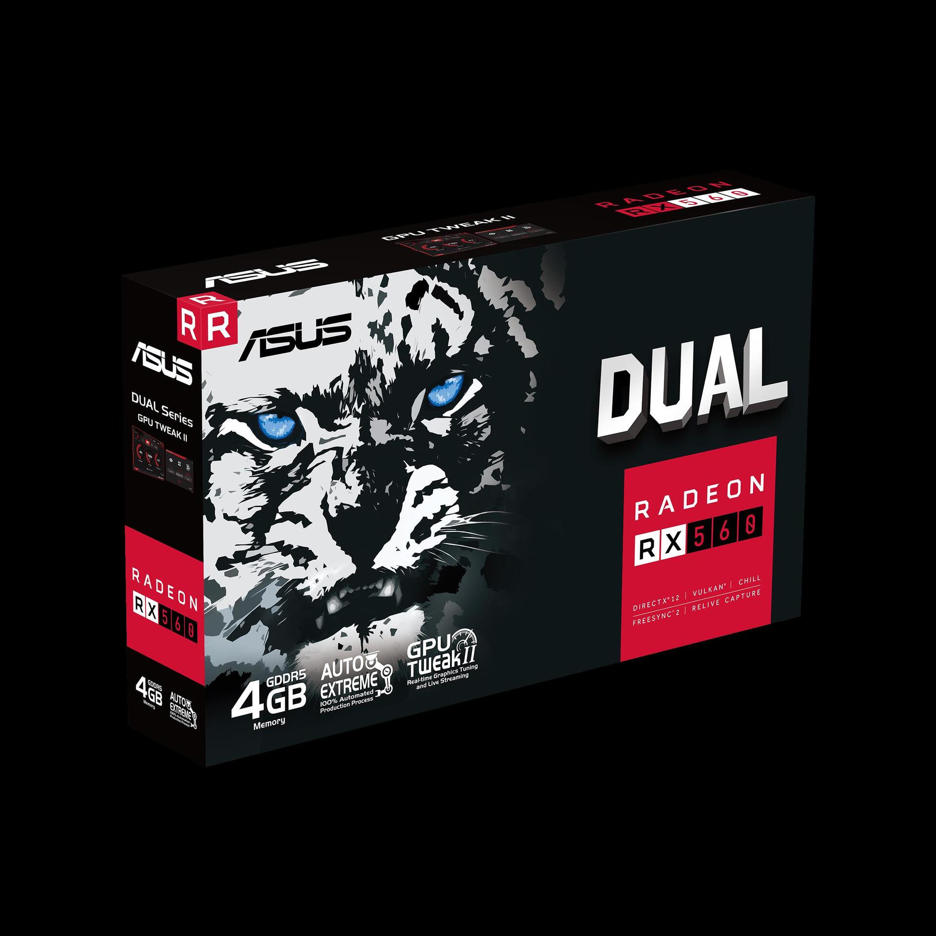 Купить ASUS Dual Radeon RX 560 - Grafikkarten - Radeon RX 560 - 4 GB GDDR5 - PCIe 3.0 - HDMI, 2 x DisplayPort (90YV0HG0-M0NA00) в магазине wardena.ru