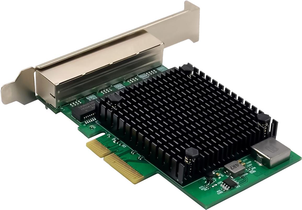 Купить InLine Quad Gigabit Netzwerkkarte - 4x RJ45 2,5Gb/s - PCIe x4 - inkl. low profile (51127A) в магазине wardena.ru