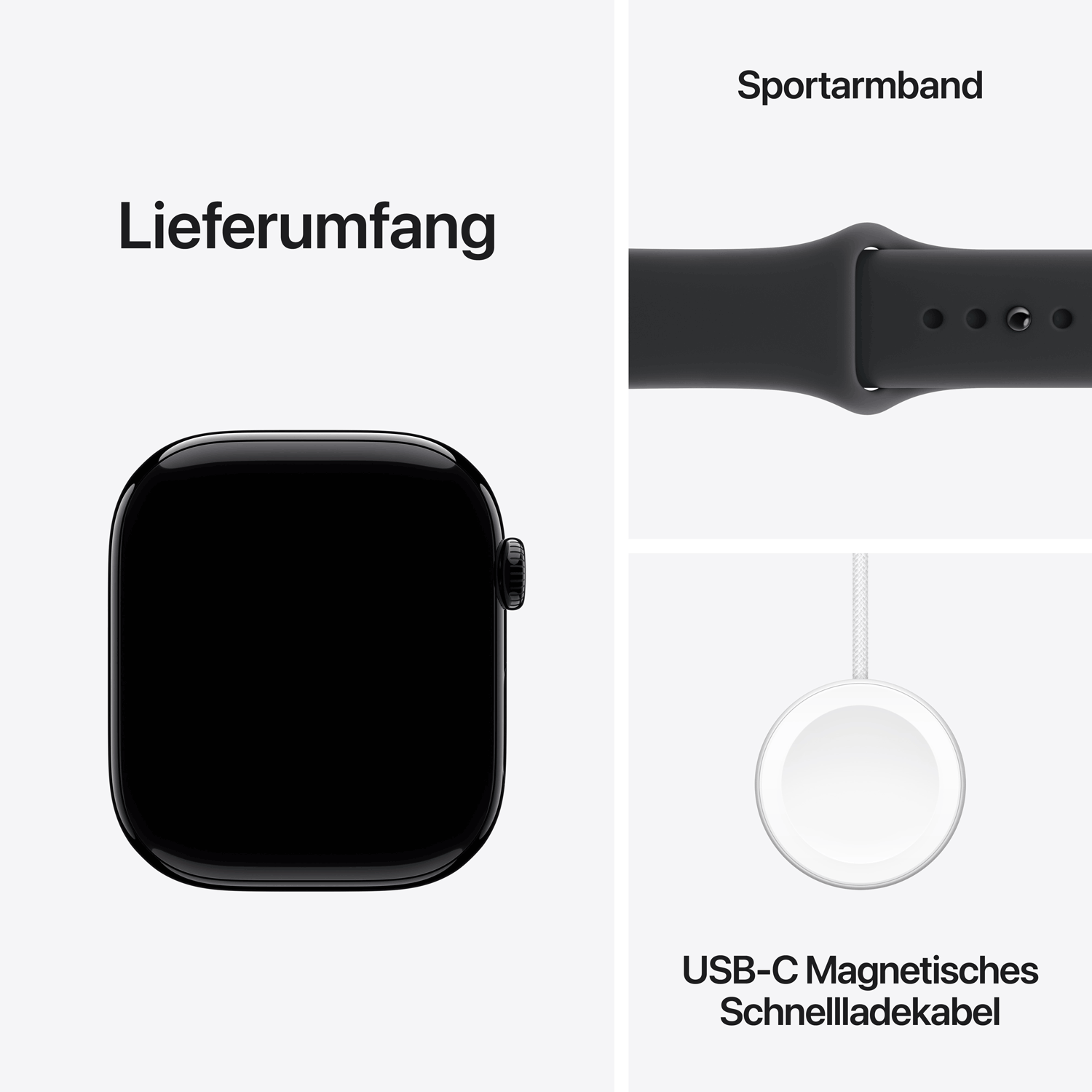 Купить Apple Watch Series 11 GPS + Cellular 46mm Jet Black Aluminium Case with Black Sport Band - S/M (MFC24ZR/A) в магазине wardena.ru