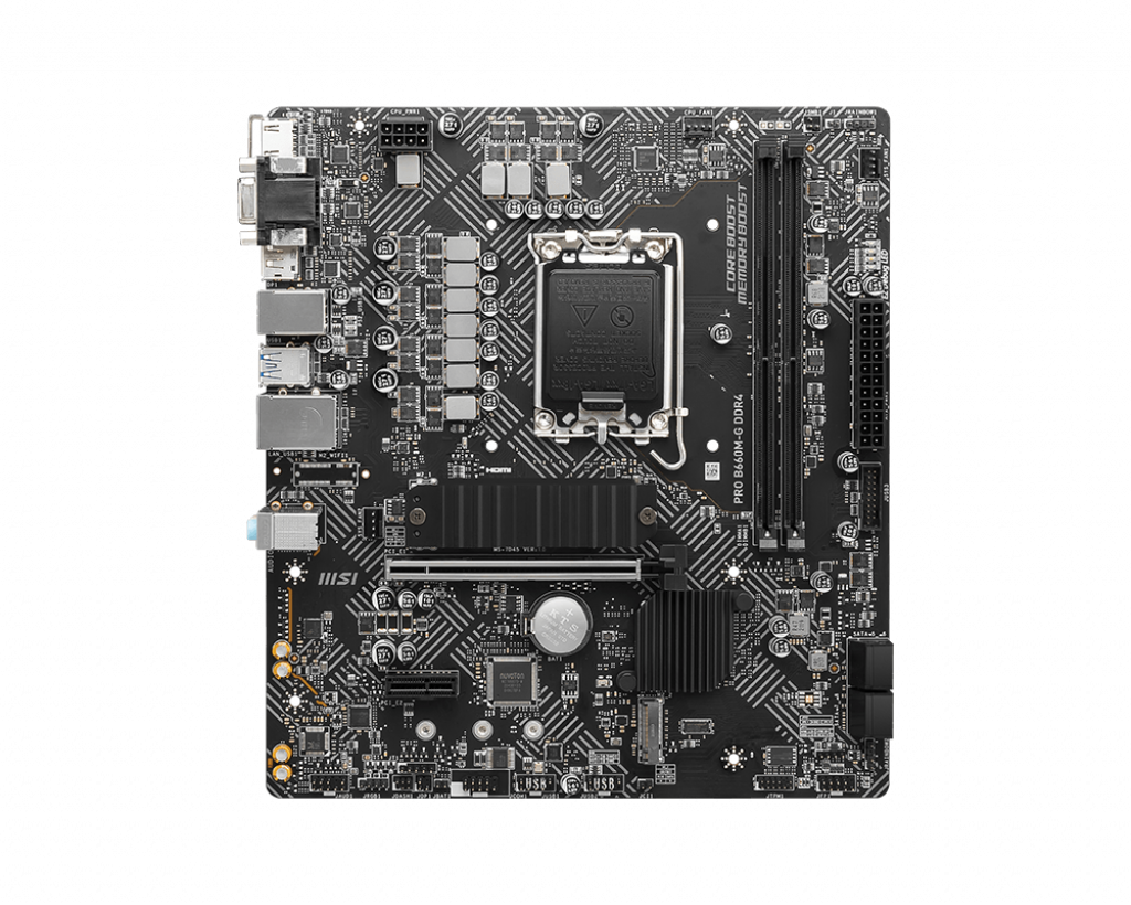 Купить MSI PRO B660M-G DDR4 - Motherboard - micro ATX - LGA1700-Sockel - B660 Chipsatz - USB 3.2 Gen 1 - 2.5 Gigabit LAN - Onboard-Grafik (CPU erforderlich) - HD Audio (8-Kanal) (7D45-001R) в магазине wardena.ru