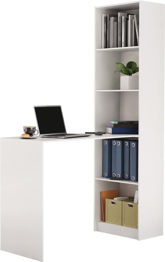 Купить Topeshop R50 BIEL Z BIURKIEM - Ecke - Rechteckige Form - Partikelbord - Gaming - Homeoffice - Büro - Matt - Weiß (BIU+REG50 BI) в магазине wardena.ru