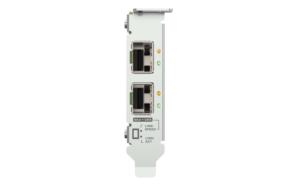 Купить QNAP QXG-25G2SF-E810. Eingebaut. Übertragungstechnik: Kabelgebunden, Hostschnittstelle: PCI Express, Schnittstelle: Faser. Maximale Datenübertragungsrate: 25000 Mbit/s. Produktfarbe: Grün (QXG-25G2SF-E810) в магазине wardena.ru