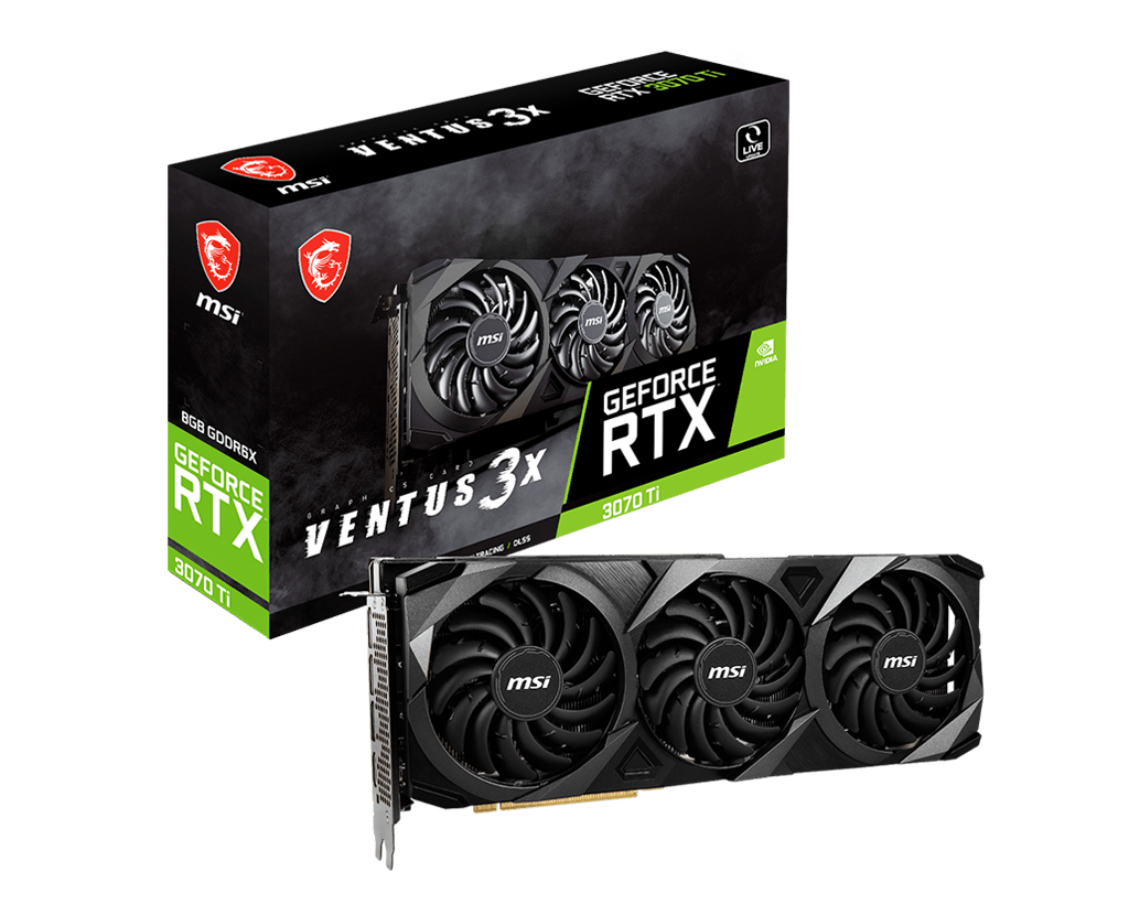 Купить MSI GeForce RTX 3070 Ti VENTUS 3X 8G - Grafikkarten - GF RTX 3070 Ti - 8 GB GDDR6X - PCIe 4.0 - HDMI, 3 x DisplayPort (V505-024R) в магазине wardena.ru
