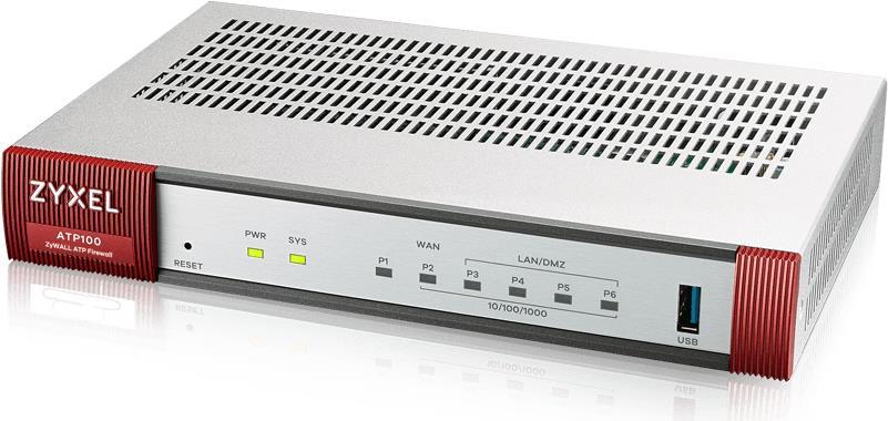 Купить Zyxel ZyWALL ATP100 - Sicherheitsgerät - mit 1-year security license services - GigE - H.323, SIP - Cloud-verwaltet (ATP100-EU0112F) в магазине wardena.ru