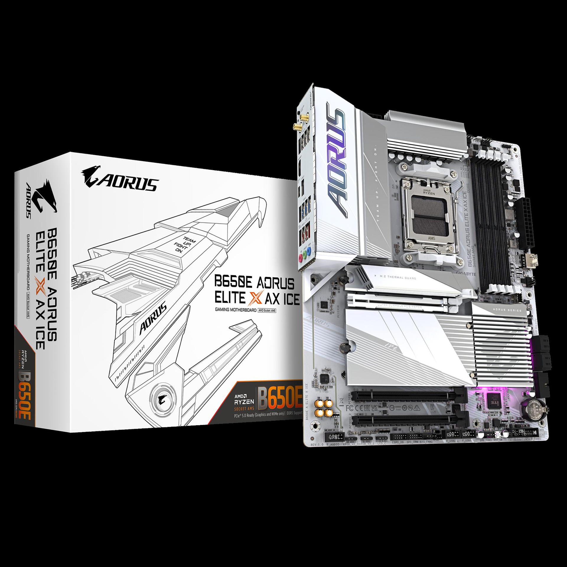 Купить Gigabyte B650E AORUS ELITE X AX ICE. Prozessorhersteller: AMD, Prozessorsockel: Buchse AM5, Kompatible Prozessoren: AMD Ryzen™ 7. Unterstützte Arbeitsspeicher: DDR5-SDRAM, RAM-Speicher maximal: 192 GB, Arbeitsspeicher Ty (B650E A ELITE X ICE) в магазине wardena.ru