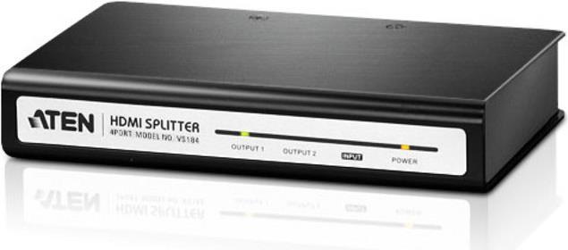 Купить ATEN VanCryst VS184B - Video-/Audio-Splitter - 4 x HDMI - Desktop (VS184B-AT-G) в магазине wardena.ru