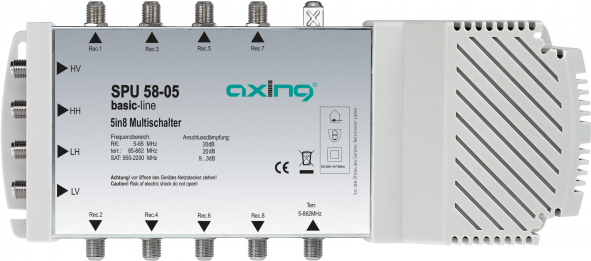 Купить Axing SPU 58-05 Satblock-Verteilung 5 Eingänge 8 Ausgänge (SPU05805) в магазине wardena.ru