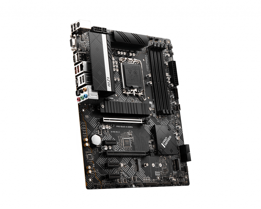 Купить MSI PRO B660-A DDR4 - Motherboard - ATX - LGA1700-Sockel - B660 Chipsatz - USB-C Gen2, USB-C Gen1, USB 3,2 Gen 1, USB 3,2 Gen 2 - 2,5 Gigabit LAN - Onboard-Grafik (CPU erforderlich) - HD Audio (8-Kanal) (7D59-001R) в магазине wardena.ru