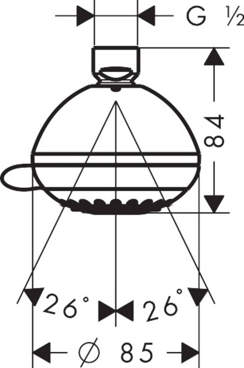Купить Hansgrohe Crometta 85 Верхний душ Multi хром 28425000 в магазине wardena.ru