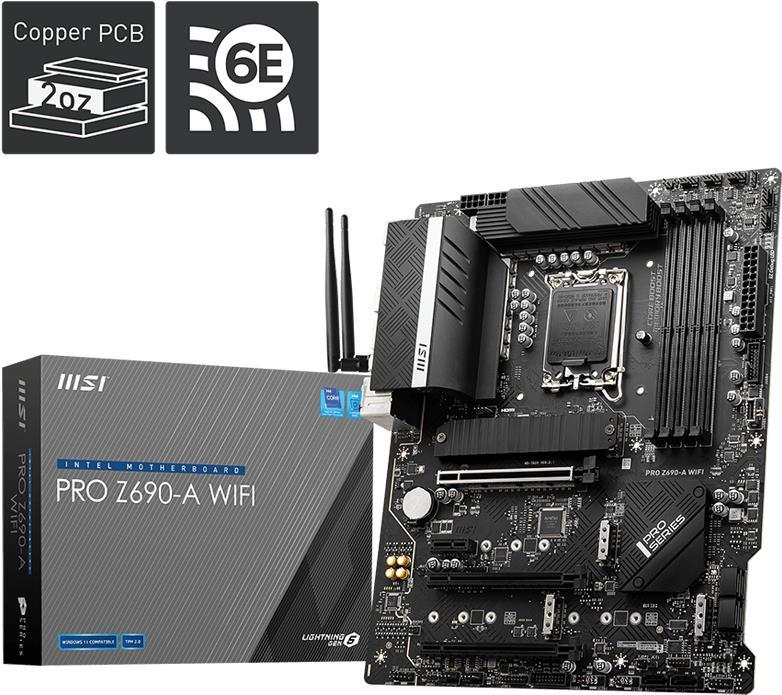 Купить MSI PRO Z690-A WIFI Intel Z690 LGA 1700 ATX (007D25-017R) в магазине wardena.ru