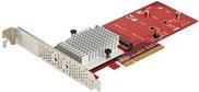 Купить StarTech.com x8 Dual M.2 PCIe SSD Adapter - PCIe 3.0 - PCI Express M.2 SSD Adapter Card- For PCIe NVMe and PCIe AHCI M.2 SSDs - Schnittstellenadapter - M.2 - Expansion Slot to M.2 - M.2 Card Low-Profile - PCIe 3.0 x8 - R (PEX8M2E2) в магазине wardena.ru