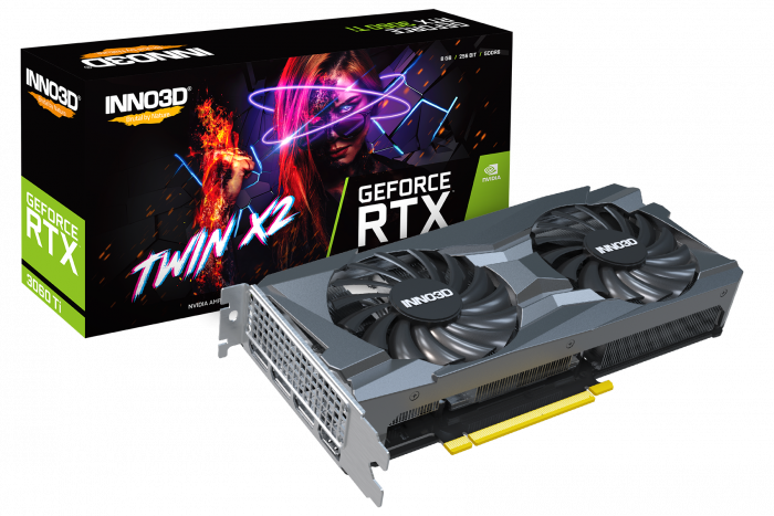Купить Inno3D GeForce RTX 3060 Ti TWIN X2 LHR - Grafikkarten - GF RTX 3060 Ti - 8 GB GDDR6 - PCIe 4.0 x16 - HDMI, 3 x DisplayPort (N306T2-08D6-119032DH) в магазине wardena.ru
