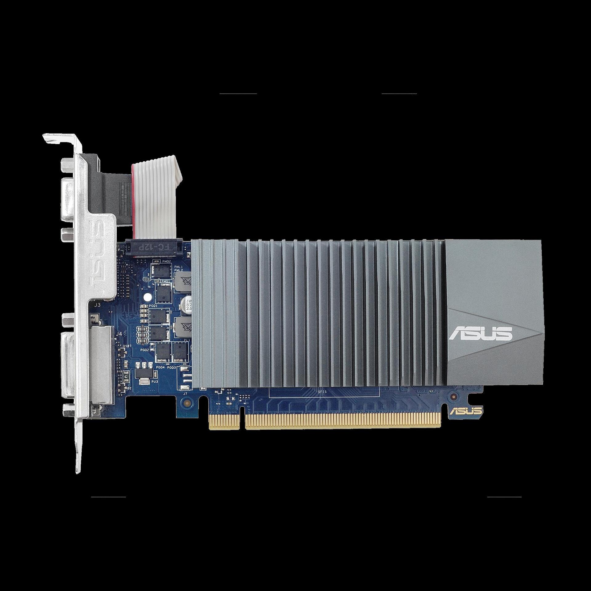 Купить ASUS GT730-SL-2GD5-BRK-E - Grafikkarten - GF GT 730 - 2 GB GDDR5 - PCIe 2.0 Low-Profile - DVI, HDMI, VGA - ohne Lüfter (90YV07G4-M0NA00) в магазине wardena.ru