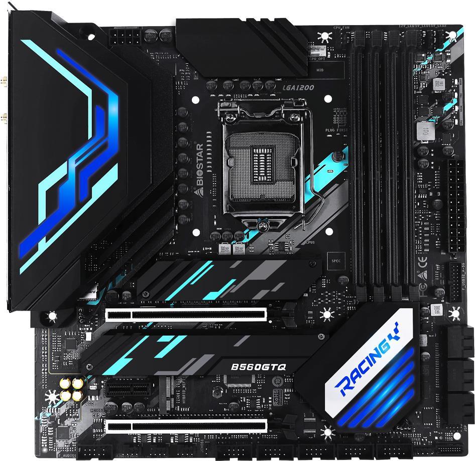 Купить Biostar RACING B560GTQ - Motherboard - micro ATX - LGA1200-Sockel - B560 - USB 3.2 Gen 1, USB 3.2 Gen 2, USB-C Gen 2x2 - 2.5 Gigabit LAN - Onboard-Grafik (CPU erforderlich) - HD Audio (8-Kanal) в магазине wardena.ru