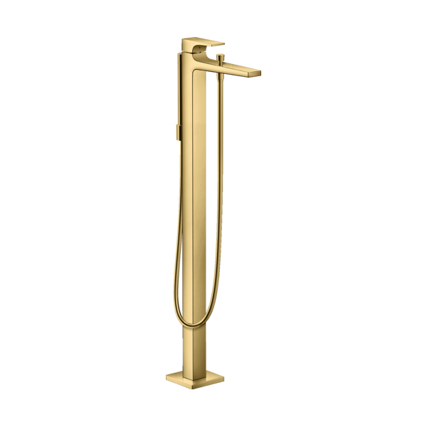 Купить Hansgrohe Metropol Смеситель для ванны однорычажный напольный с рычаговой рукояткой золото 32532990 в магазине wardena.ru