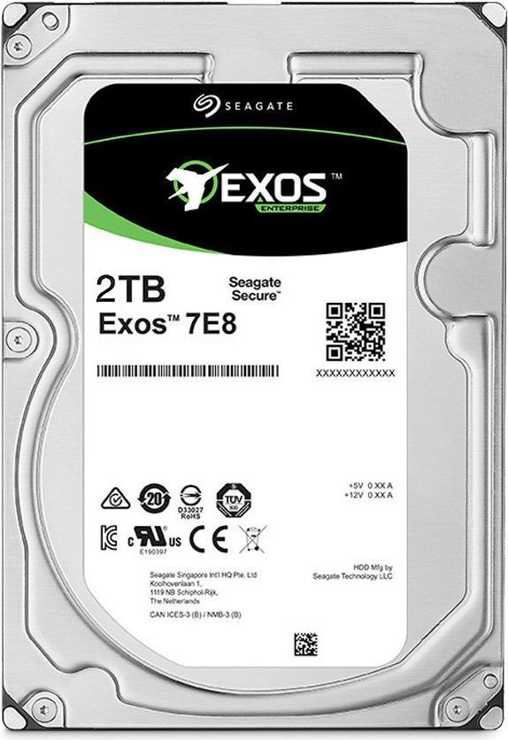 Купить Seagate Exos 7E8 ST2000NM000A - Festplatte - 2TB - intern - 3.5" (8,9 cm) - SATA 6Gb/s - 7200 U/min - Puffer: 256MB (ST2000NM000A) в магазине wardena.ru