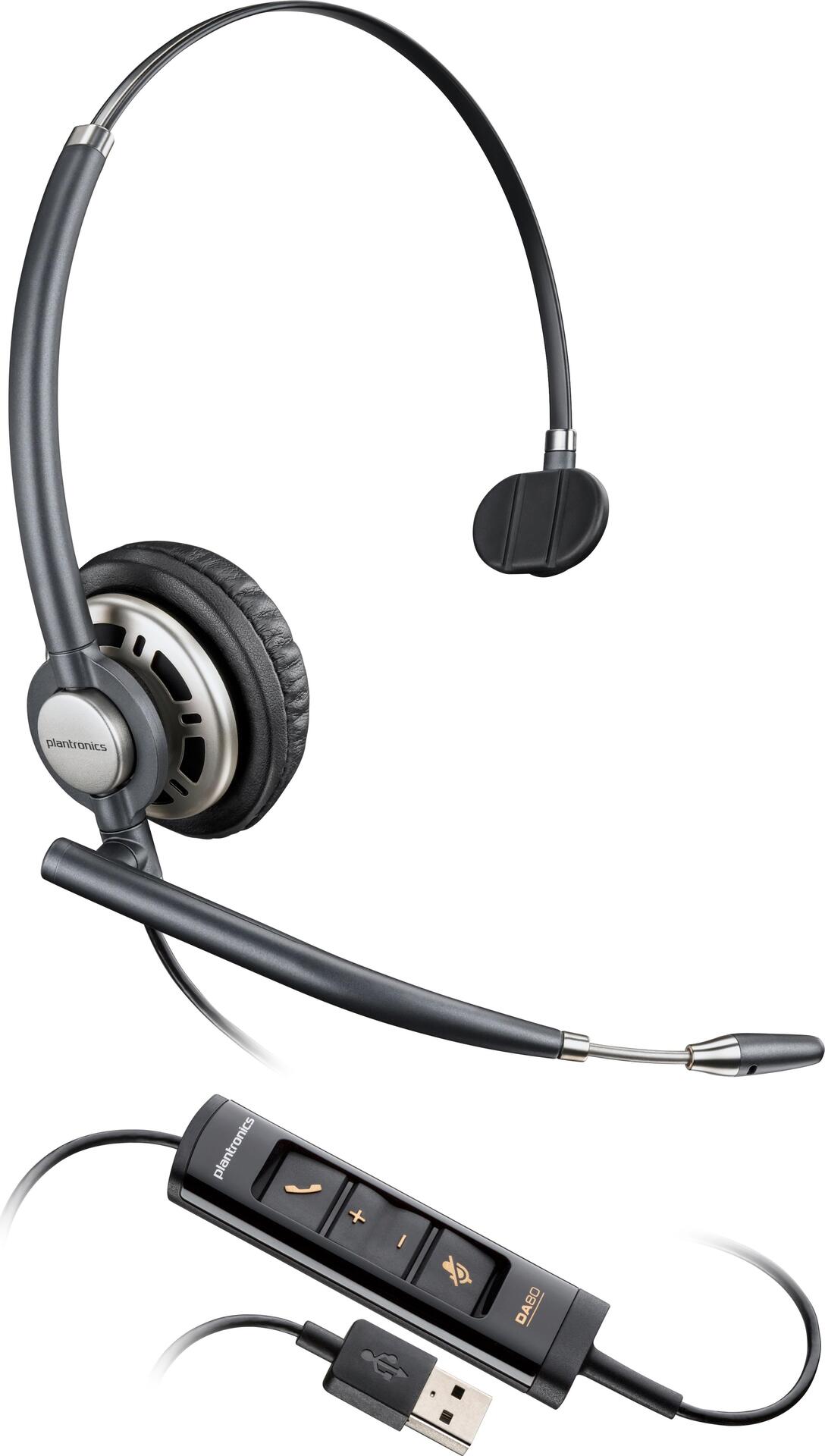 Купить HP Poly EncorePro HW715 USB-Headset - Kabelgebunden - Anrufe/Musik - Kopfhörer - Schwarz (783N5AA) в магазине wardena.ru