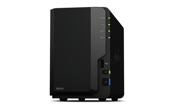 Купить Synology Disk Station DS218 - NAS-Server - 2 Schächte - SATA 6Gb/s - RAID 0, 1, JBOD - RAM 2 GB - Gigabit Ethernet - iSCSI в магазине wardena.ru