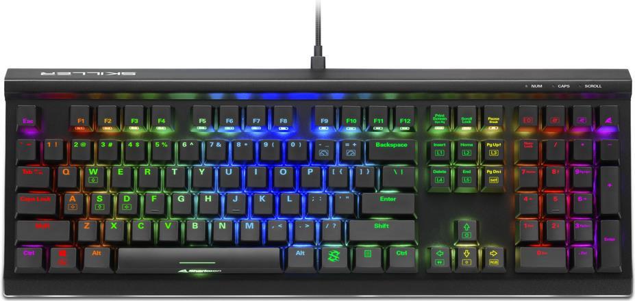 Купить Sharkoon SKILLER SGK60 Tastatur USB QWERTY US Englisch Schwarz (4044951030095) в магазине wardena.ru
