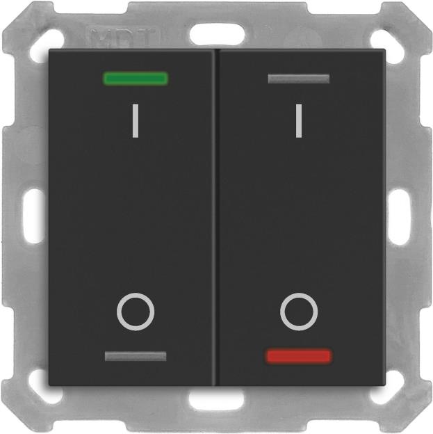 Купить MDT BE-TAL55T206.B1 KNX Taster Light 55 2f RGBW Temperatursensor sw matt Schalt. 1 (BE-TAL55T206.B1) в магазине wardena.ru
