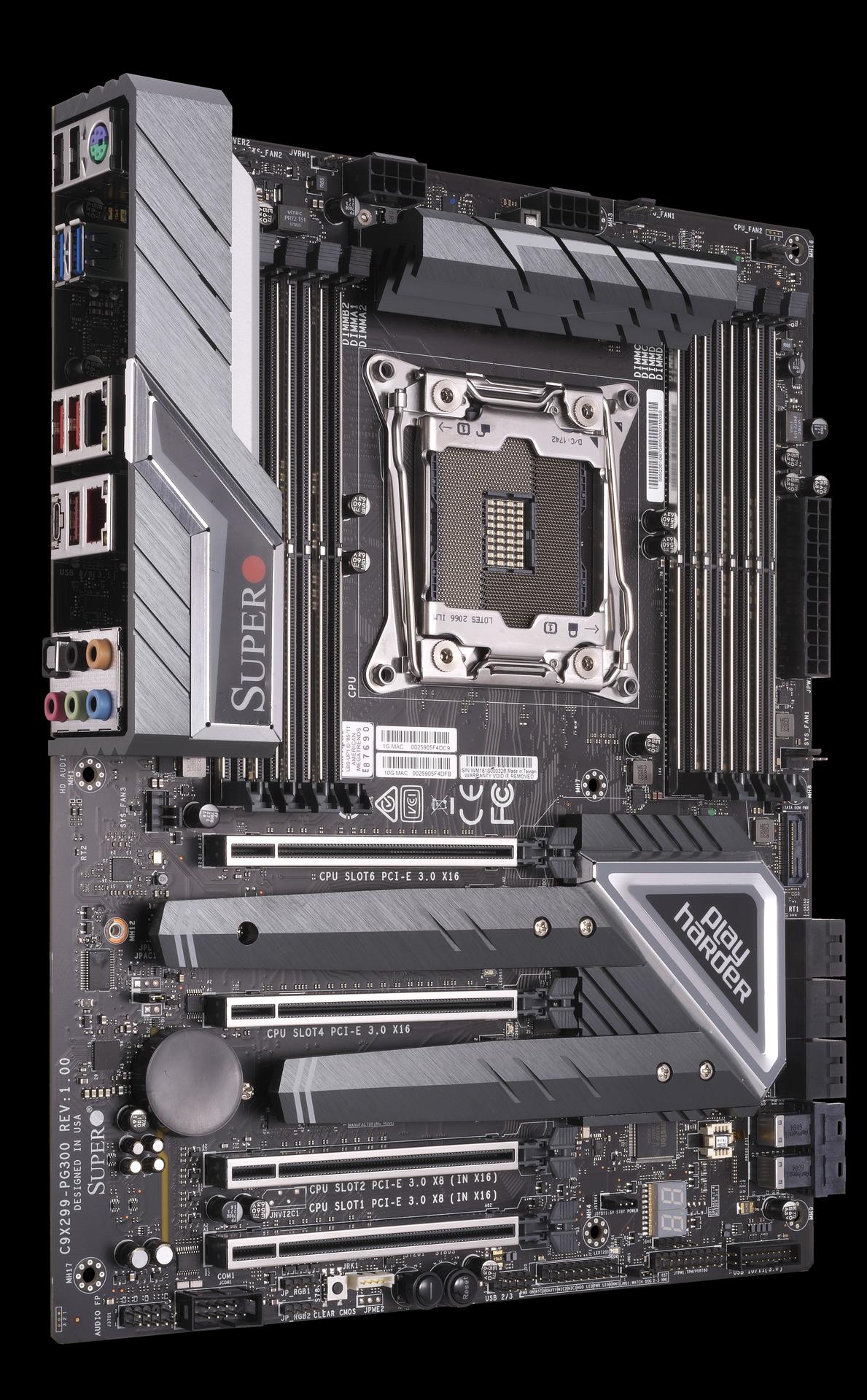 Купить Supermicro C9X299-PG300F - Motherboard - ATX - LGA2066 Socket - X299 - USB 3.0, USB 3.1, USB-C - 10 Gigabit LAN, Gigabit LAN - Onboard-Grafik - HD Audio (8-Kanal) (MBD-C9X299-PG300F-O) в магазине wardena.ru