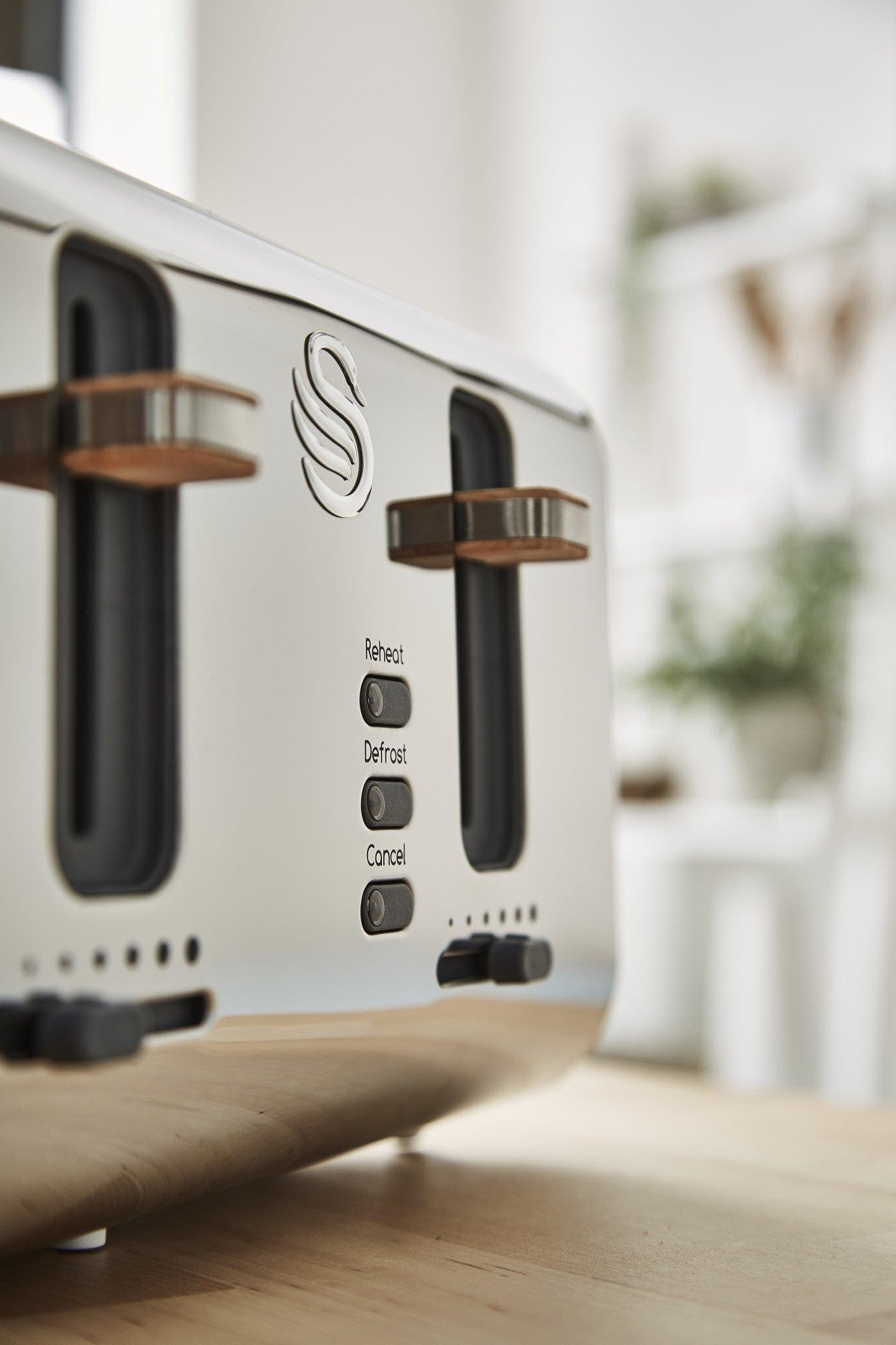 Купить Swan ST14620WHTN Toaster 4 Scheibe(n) Edelstahl - Weiß 1500 W (ST14620WHTN) в магазине wardena.ru