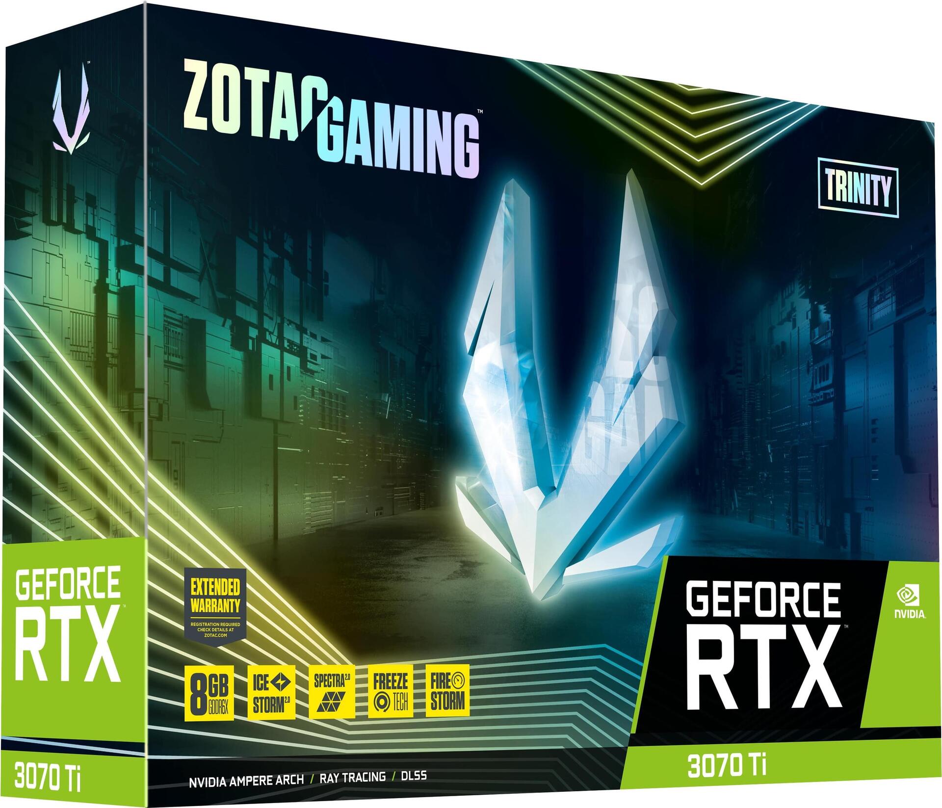 Купить ZOTAC GAMING GeForce RTX 3070 Ti Trinity - Grafikkarten - GF RTX 3070 Ti - 8 GB GDDR6X - PCIe 4.0 x16 - HDMI, 3 x DisplayPort (ZT-A30710D-10P) в магазине wardena.ru
