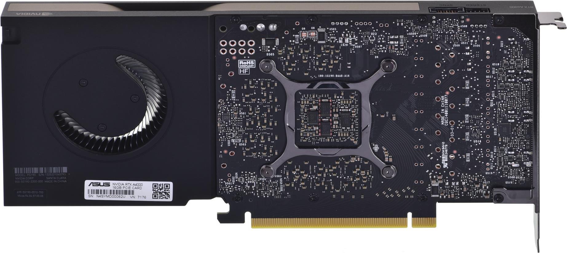 Купить ASUS A4000 - RTX A4000 - 16 GB - GDDR6 - 256 Bit - 7680 x 4320 Pixel - PCI Express 4.0 (90SKC000-M5NAN0) в магазине wardena.ru