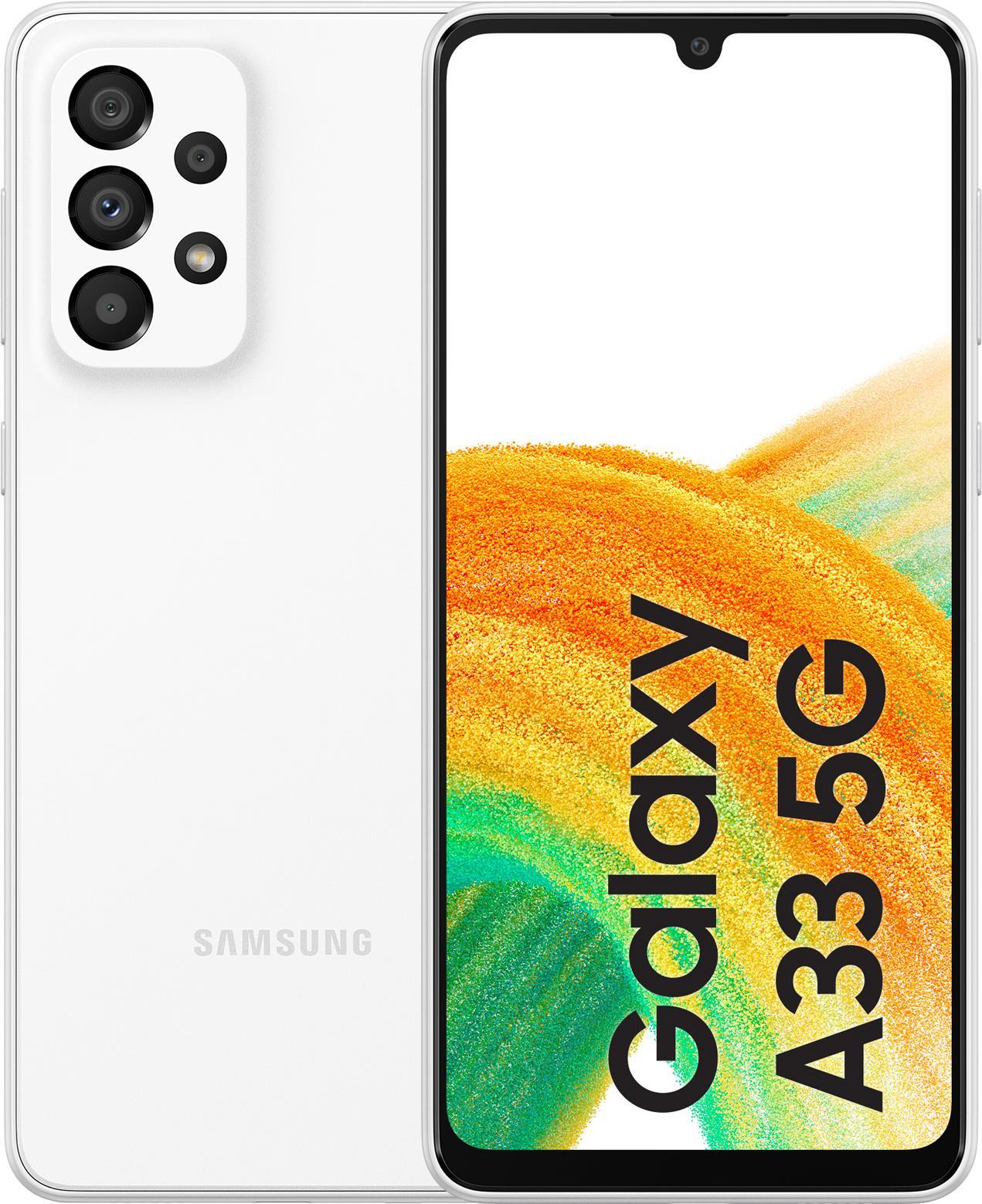 Купить Samsung Galaxy A33 5G - 5G Smartphone - Dual-SIM - RAM 6 GB / Internal Memory 128 GB - microSD slot - OLED-Display - 6.4" - 2400 x 1080 Pixel (90 Hz) - 4x x Rückkamera 48 MP, 8 MP, 5 MP, 2 MP - front camera 13 MP - Aweso (SM-A336BZWGEUE) в магазине wardena.ru