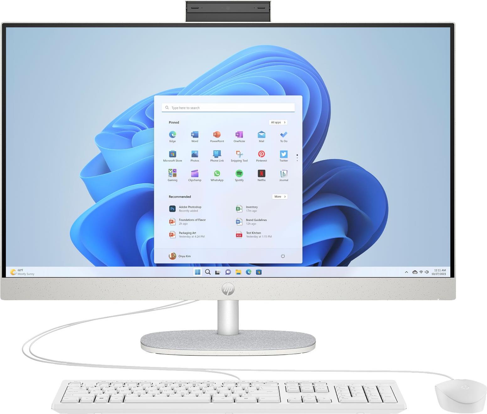 Купить HP All-in-One 27-cr0501ng PC AMD Ryzen™ 5 7520U 68,6 cm (27") 1920 x 1080 Pixel All-in-One-PC 8 GB LPDDR5-SDRAM 512 GB SSD Windows 11 Home Wi-Fi 6 (802.11ax) Weiß (A71BLEA #ABD) в магазине wardena.ru