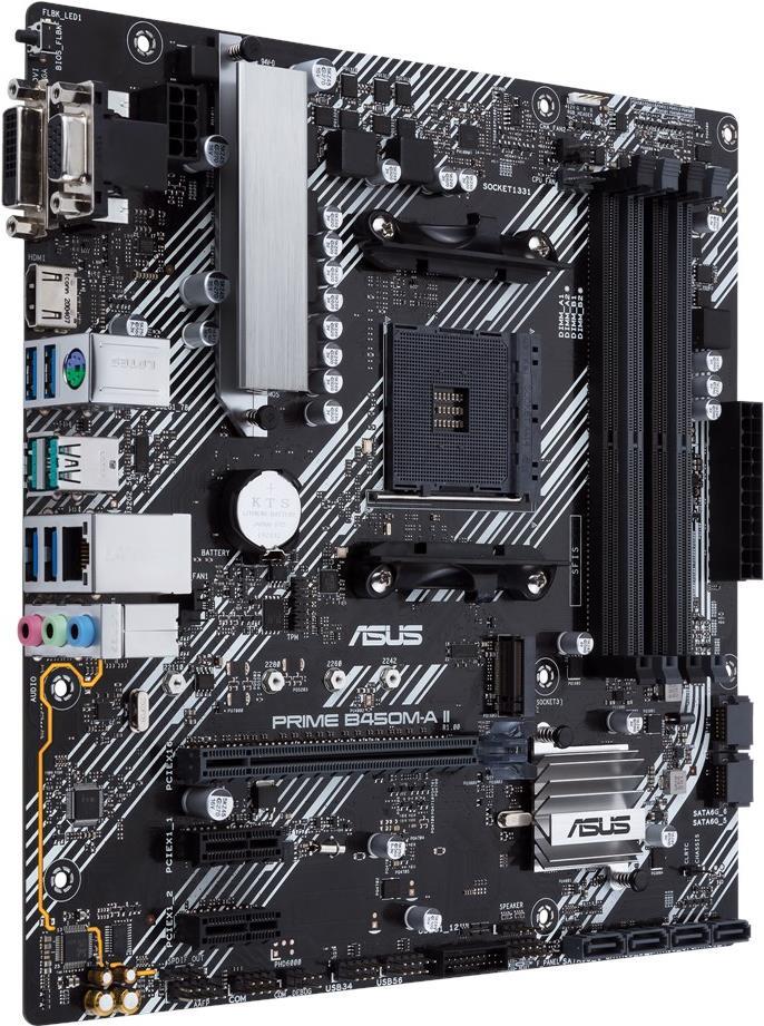 Купить ASUS PRIME B450M-A II - Motherboard - micro ATX - Socket AM4 - AMD B450 Chipsatz - USB 3.2 Gen 1, USB 3.2 Gen 2 - Gigabit LAN - Onboard-Grafik (CPU erforderlich) - HD Audio (8-Kanal) (90MB15Z0-M0EAY0) в магазине wardena.ru