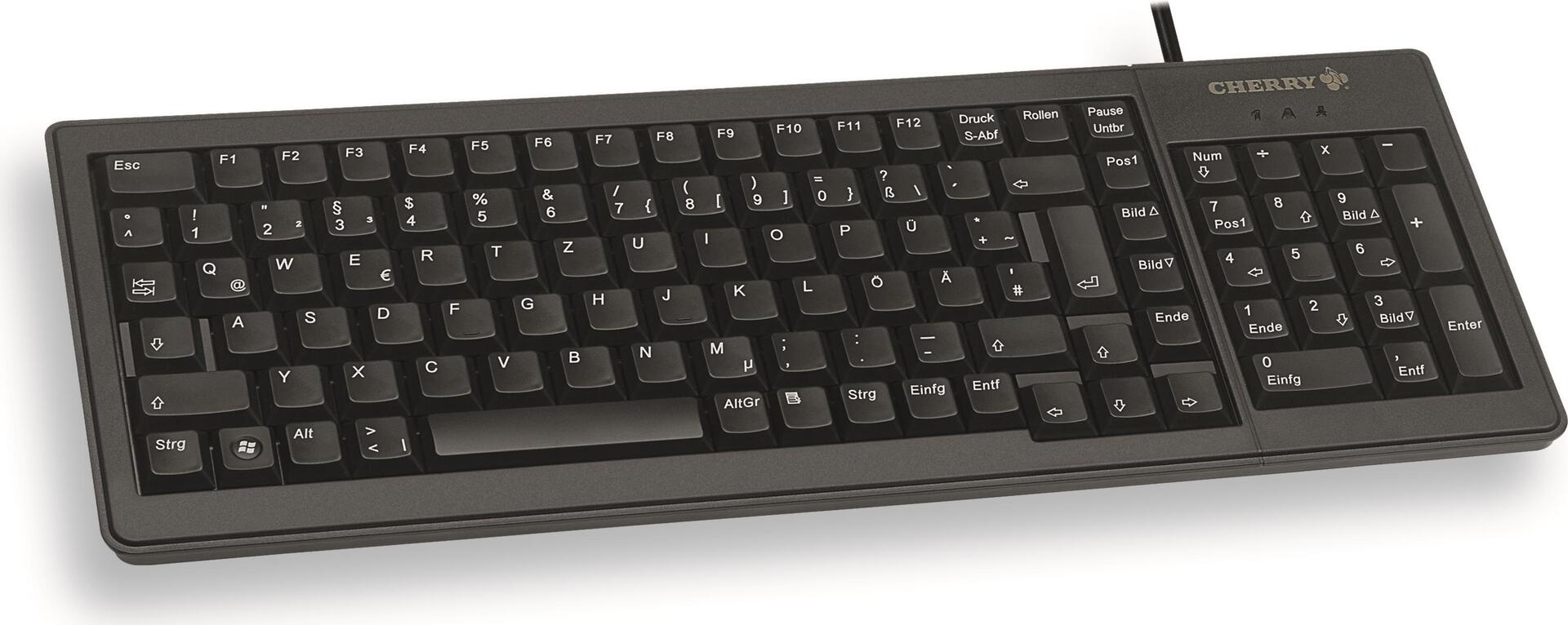 Купить CHERRY G84-5200 XS Complete Keyboard - Tastatur - PS/2, USB - GB - Schwarz (G84-5200LCMGB-2) в магазине wardena.ru