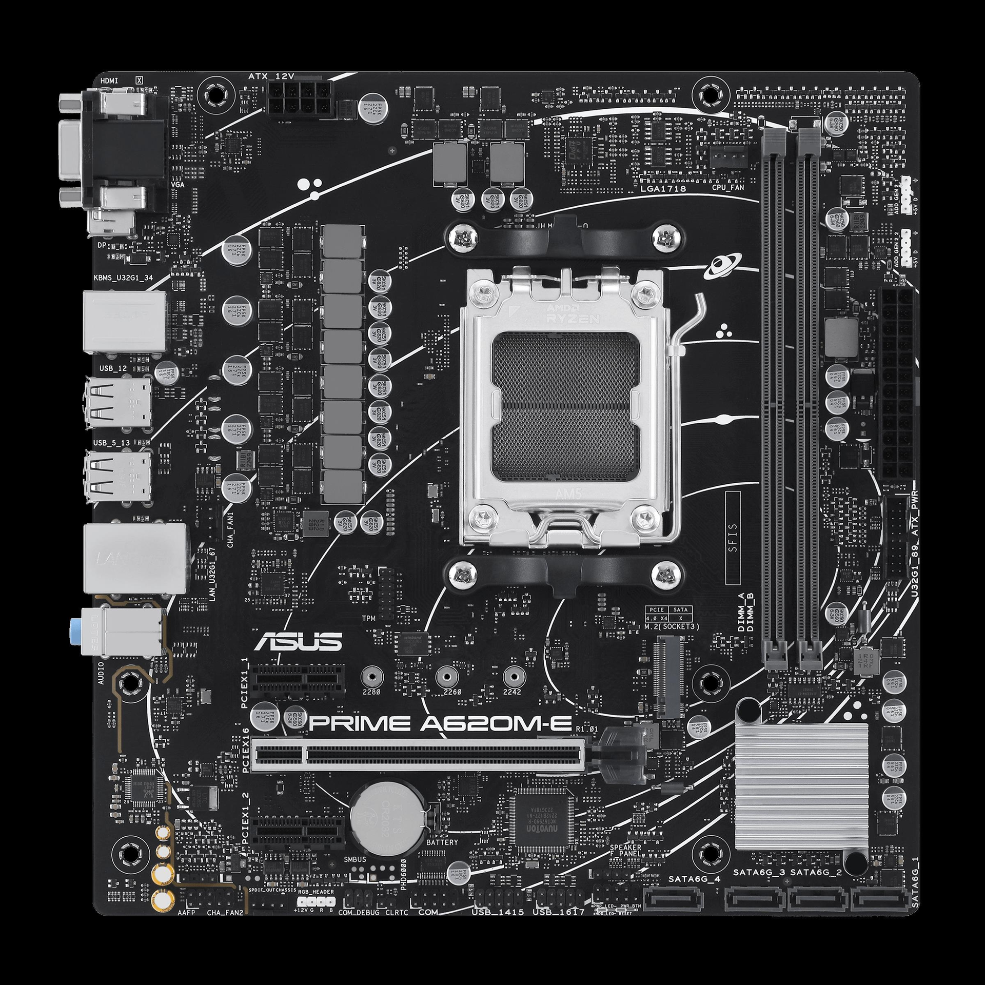 Купить ASUS Prime A620M-E - AMD - Buchse AM5 - AMD Ryzen 5 7th gen - AMD Ryzen 7 7th Gen - AMD Ryzen 9 7th Gen - Buchse AM5 - DDR5-SDRAM - 96 GB (90MB1F50-M0EAY0) в магазине wardena.ru