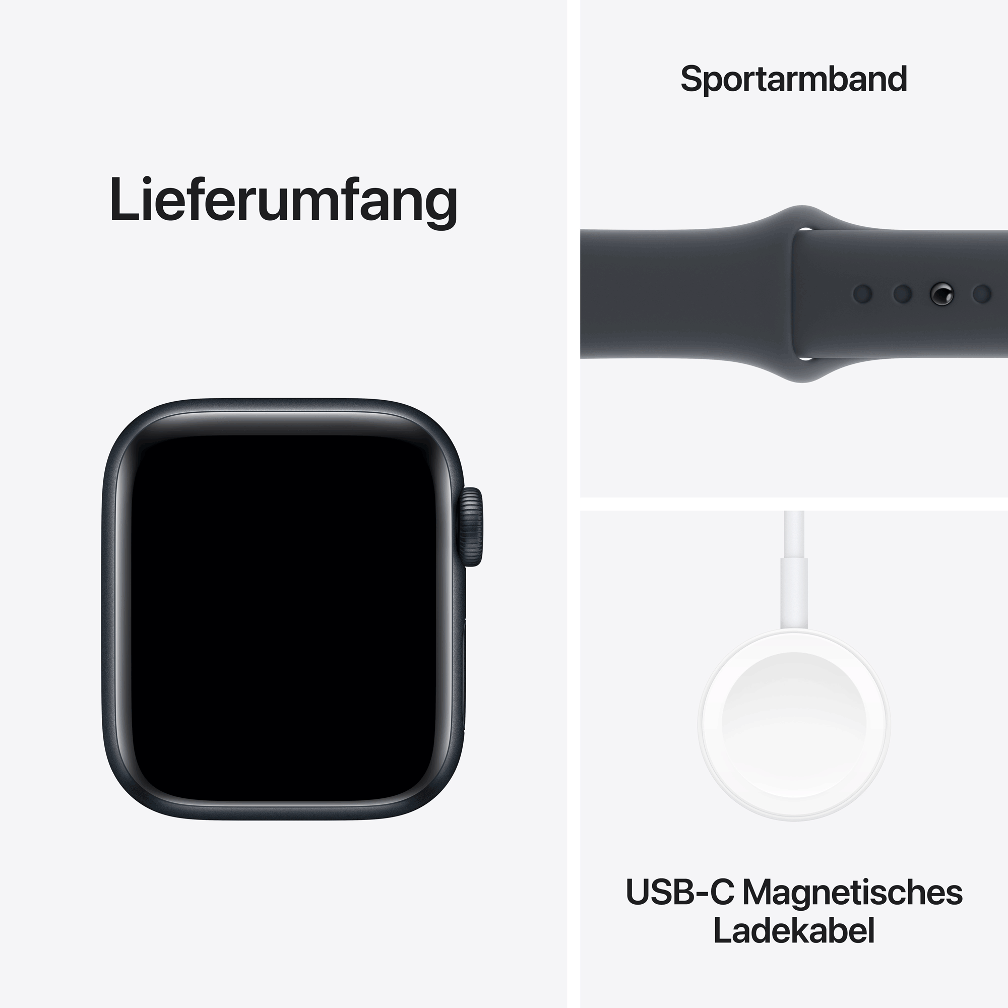 Купить Apple Watch SE GPS 40mm Midnight Aluminium Case mit Midnight Sport Band - S/M (MXE73QF/A) в магазине wardena.ru
