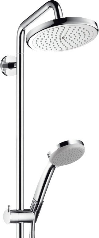 Купить Hansgrohe Croma Showerpipe 220 1jet EcoSmart 9 л/мин с термостатом хром 27188000 в магазине wardena.ru