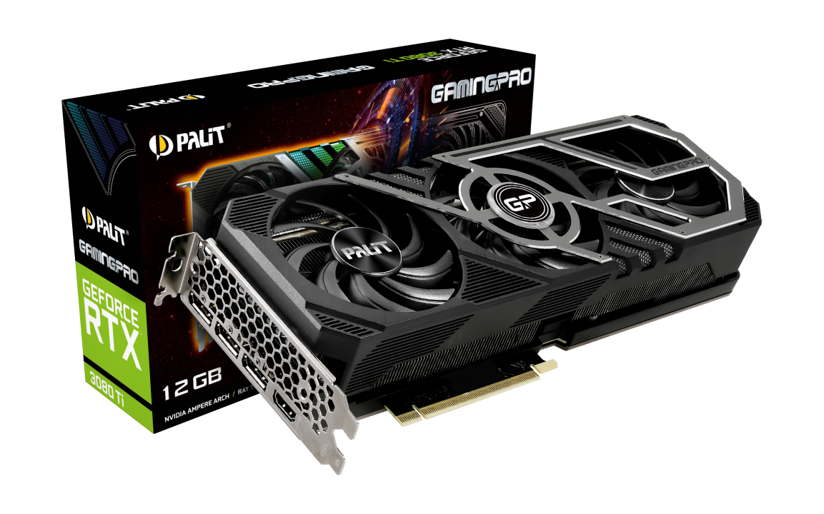 Купить Palit GeForce RTX 3080 Ti GamingPro - Grafikkarten - GF RTX 3080 Ti - 12 GB GDDR6X - PCIe 4.0 - HDMI, 3 x DisplayPort (NED308T019KB-132AA) в магазине wardena.ru