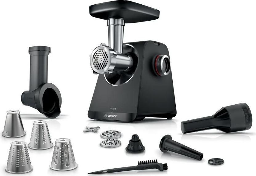 Купить Bosch Serie 4 MFWS440B Fleischwolf 1900 W Schwarz, Silber (MFWS440B) в магазине wardena.ru