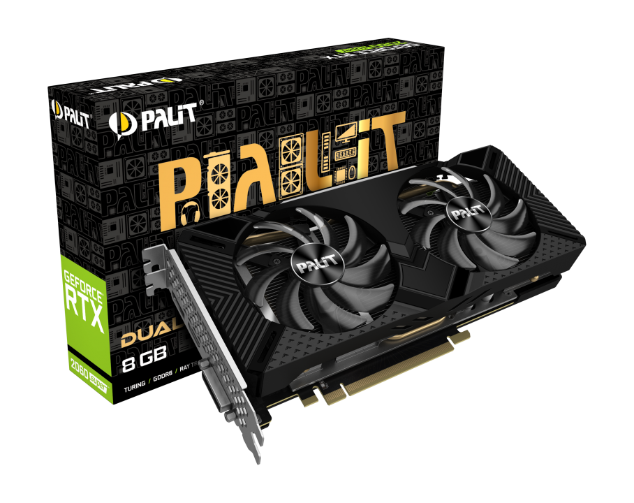 Купить Palit GeForce RTX 2060 Super Dual - Grafikkarten - GF RTX 2060 SUPER - 8GB GDDR6 - PCIe 3.0 x16 - DVI, HDMI, DisplayPort (NE6206S018P2-1160A-1) в магазине wardena.ru
