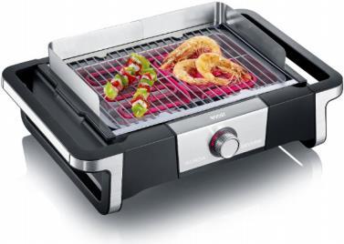 Купить Severin PG 8113 BOOST Grill Tisch Elektro Schwarz - Silber 3000 W (PG8113) в магазине wardena.ru