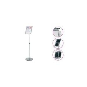 Купить NOBO Infoständer DIN A4, Maße: (B)350 x (T)70 x (H)1.010 mm Farbe: silber, höhenverstellbarer Ständer, runder Tellerfuß (1902383) в магазине wardena.ru
