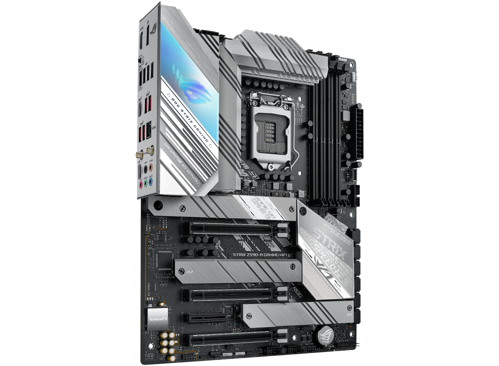 Купить ASUS ROG STRIX Z590-A GAMING WIFI - Motherboard - ATX - LGA1200-Sockel - Z590 Chipsatz - USB-C Gen1, USB 3.2 Gen 1, USB 3.2 Gen 2, USB-C Gen 2x2 - 2.5 Gigabit LAN, Wi-Fi - Onboard-Grafik (CPU erforderlich) - HD Audio (8- (90MB1660-M0EAY0) в магазине wardena.ru