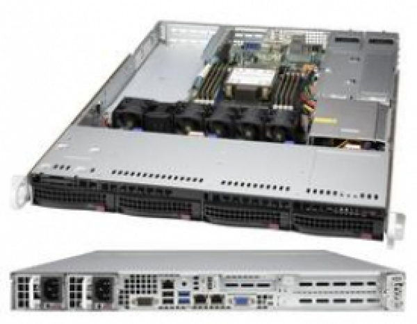 Купить Chassis Supermicro CSE-815TQC4-R504WB3 1U 600W Redundant Hot-Swap 4xHDD SATA/SAS в магазине wardena.ru