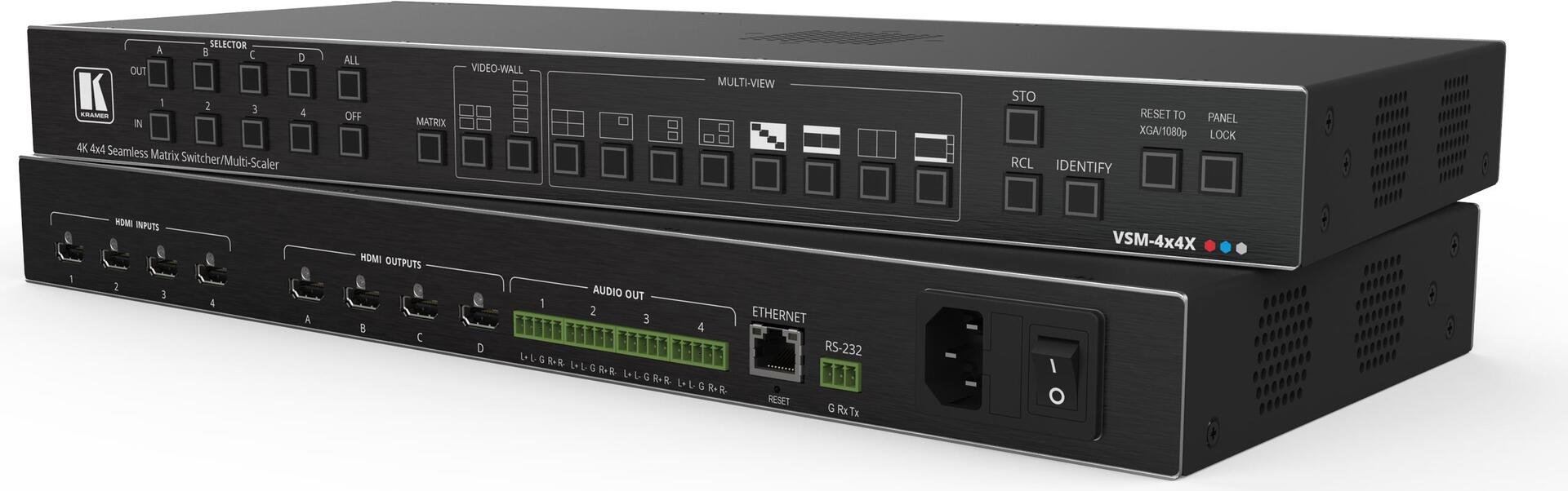 Купить Kramer Electronics VSM-4x4X Medien-Präsentationsmatrix-Schalter 55 W (20-80552030) в магазине wardena.ru