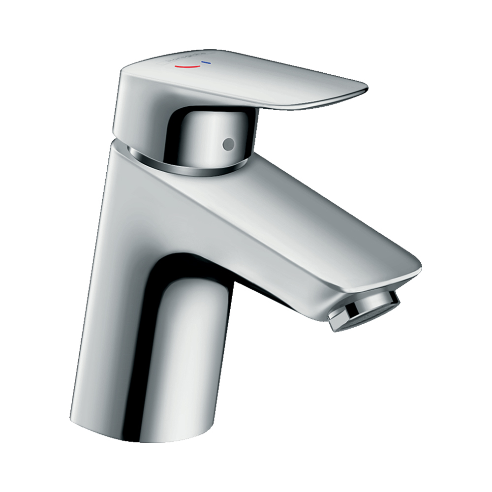 Купить Hansgrohe Logis Смеситель для раковины 70 однорычажный Coolstart со сливным гарнитуром хром 71072000 в магазине wardena.ru