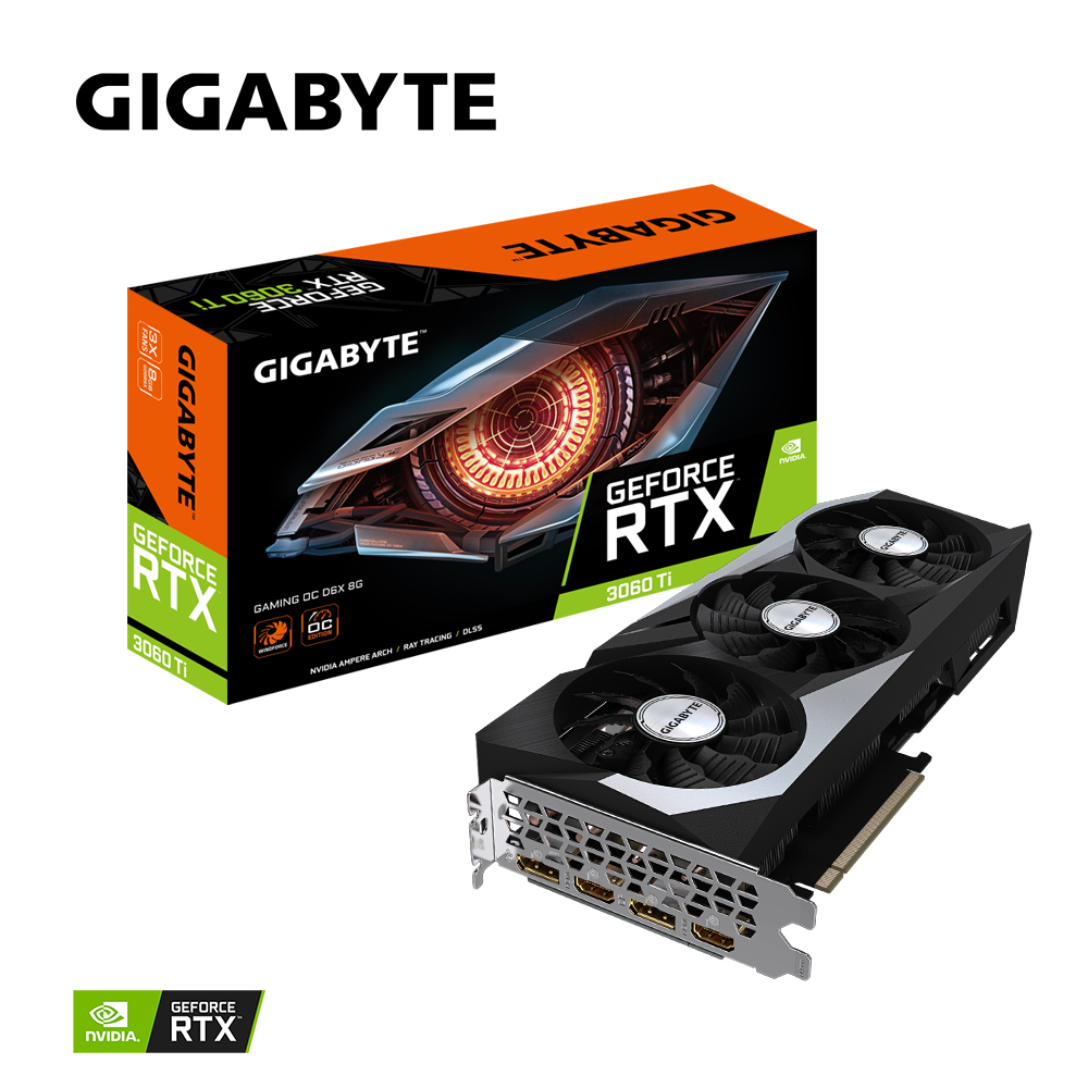 Купить Gigabyte GeForce RTX 3060 Ti GAMING OC D6X 8G - GeForce RTX 3060 Ti - 8 GB - GDDR6X - 256 Bit - 7680 x 4320 Pixel - PCI Express x16 4.0 (GV-N306TXGAMING OC-8GD) в магазине wardena.ru