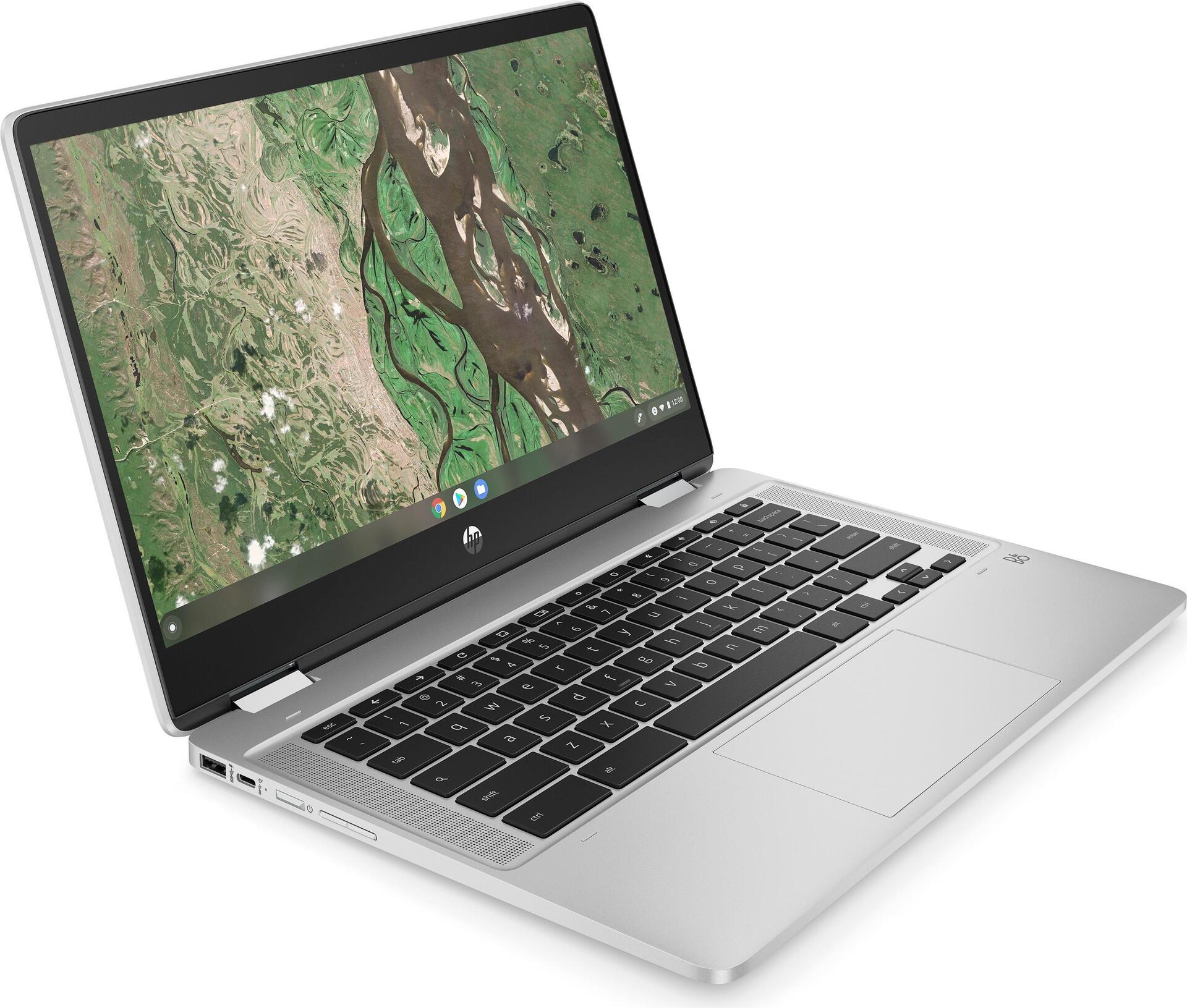 Купить HP Chromebook x360 14b-cb0021ng - Flip-Design - Intel Celeron N4500 - Chrome OS - UHD Graphics - 4 GB RAM - 64 GB eMMC - 35.6 cm (14") IPS Touchscreen 1920 x 1080 (Full HD) - Wi-Fi 5 - Natural Silver (Abdeckung und Tasta (4C262EA#ABD) в магазине wardena.ru